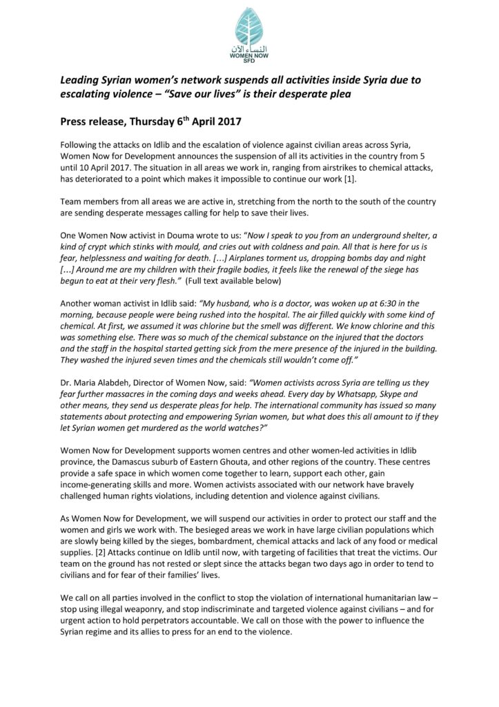 Press release 6 April 2017